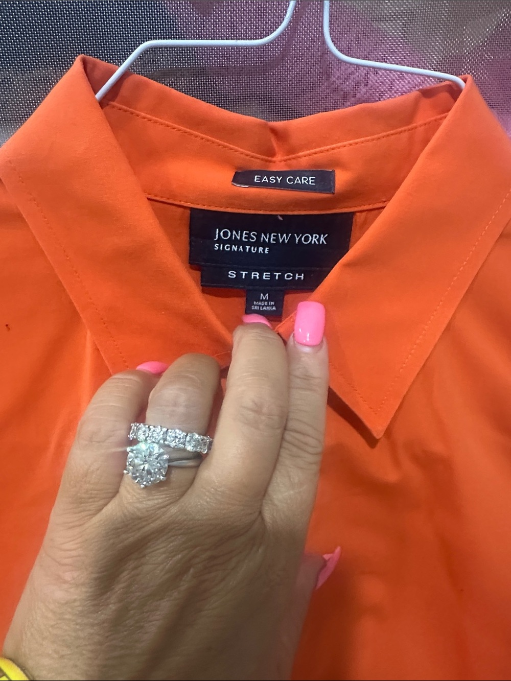 Jones New York Bright Orange Button-Down Shirt - Picture 2 of 3
